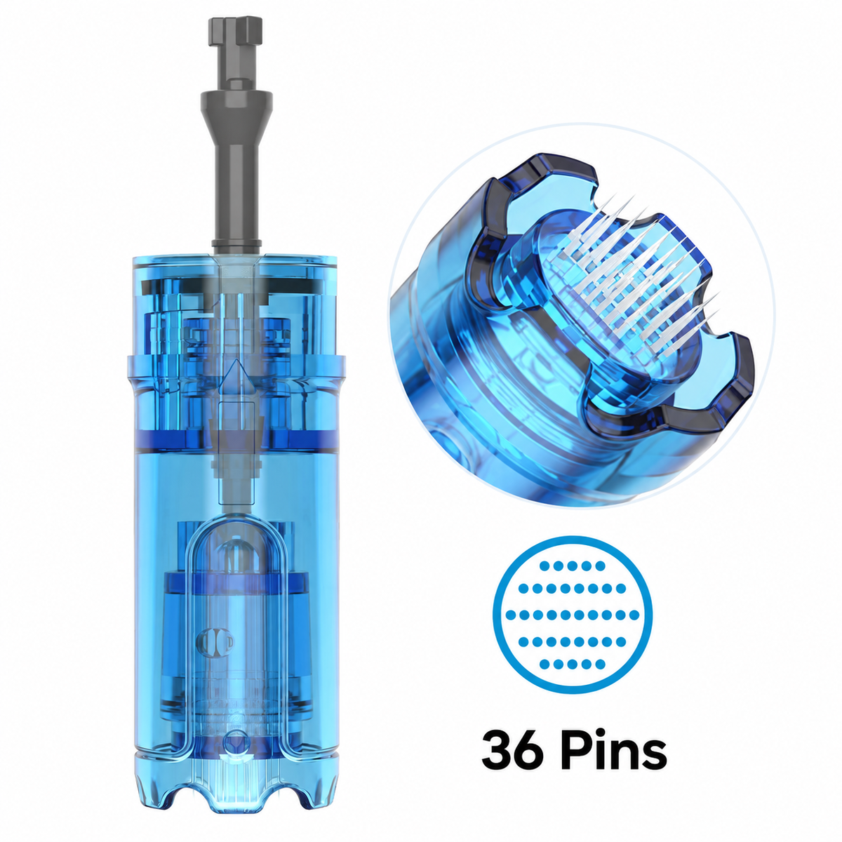 Vervangende 36-naaldsmodule voor Dr. Pen M9 en M8 Max met detail van de naalden