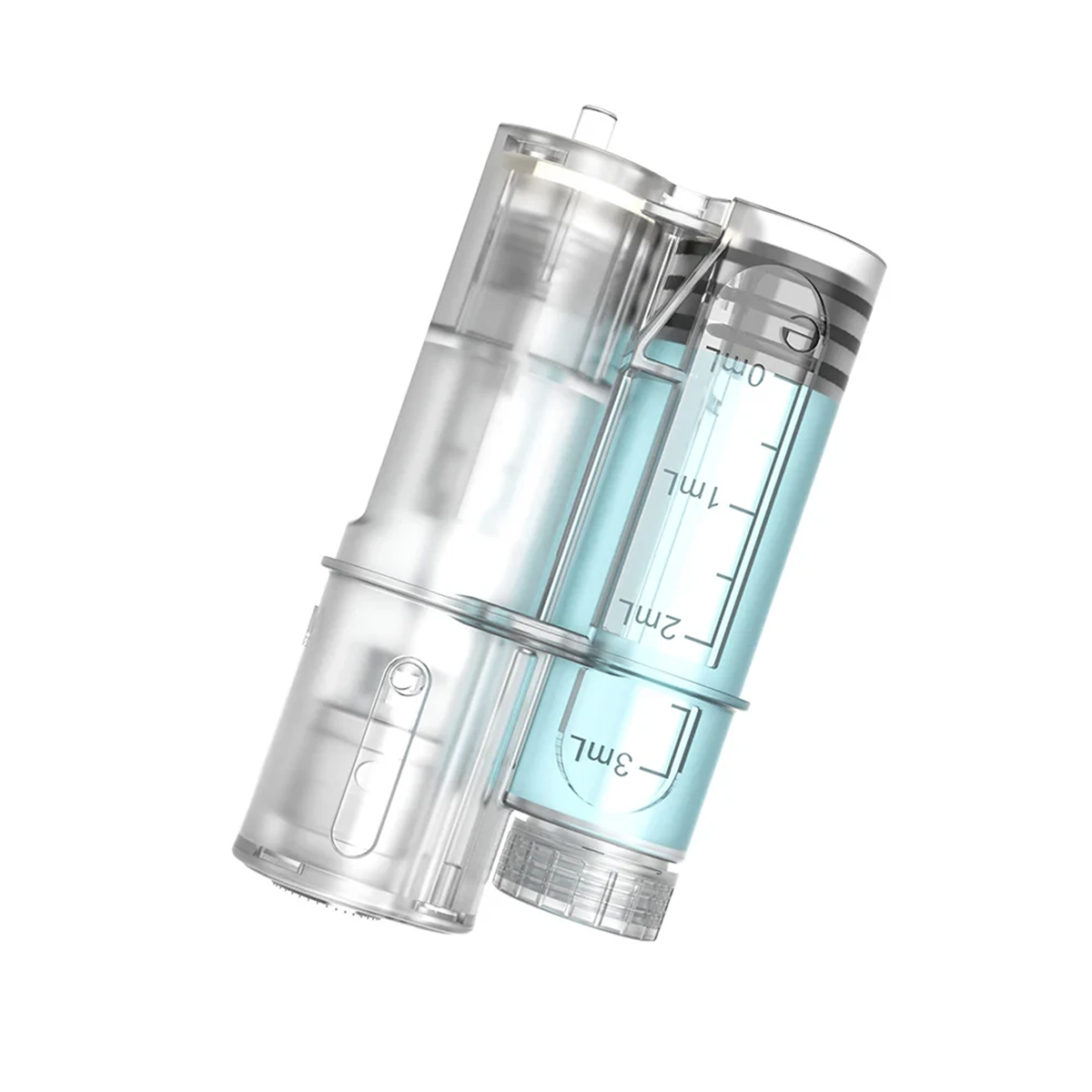 Hydra Pen H6-naaldmodule met vloeistof in het reservoir als doseerillustratie