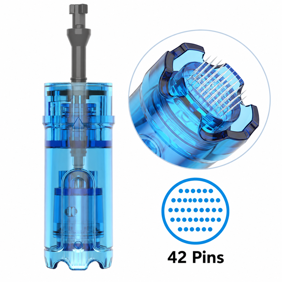 Vervangende 42-naaldsmodule voor Dr. Pen M9 en M8 Max met detail van de naalden