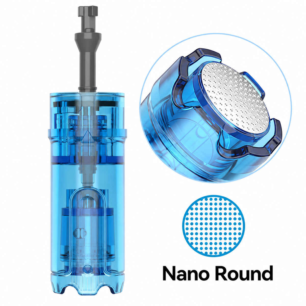 Vervangende Nano Round-module voor Dr. Pen M9 en M8 Max met detail van de ronde contactkop